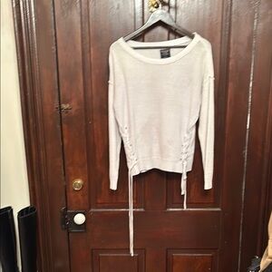 Abercrombie & Fitch Cream Crew Neck Sweater Relaxed Fit